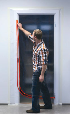 Moq 500pcs! Hot Sale DIY Zipper Secure Transparent Door, See Through Plastic Film Door, Dust Proof Foli Door with Zipper