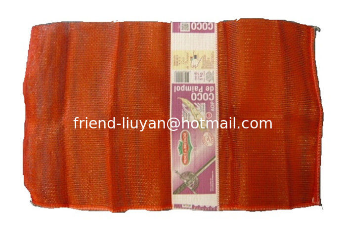 Printed Leno Woven Mesh Bags Knitted Net Bags For Onion Packing